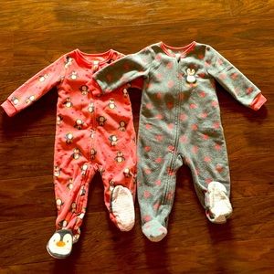 Fleece footed pajamas